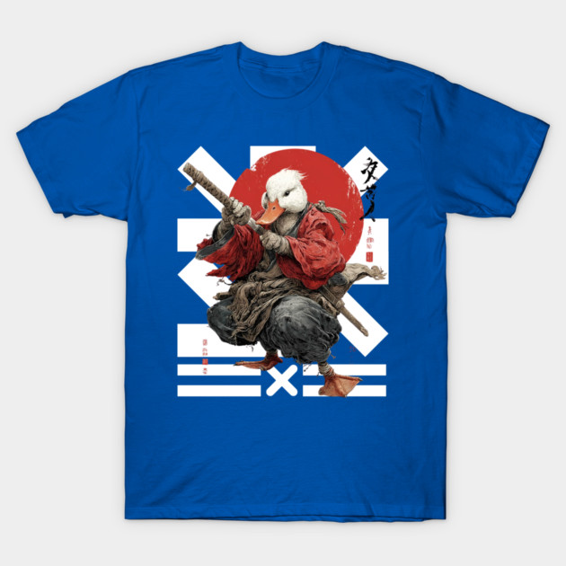 Duck Ronin Samurai Warrior T-Shirt by TuncGK