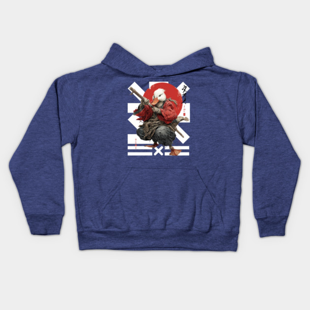 Duck Ronin Samurai Warrior Kids Hoodie by TuncGK
