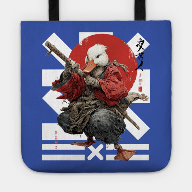 Duck Ronin Samurai Warrior Tote by TuncGK