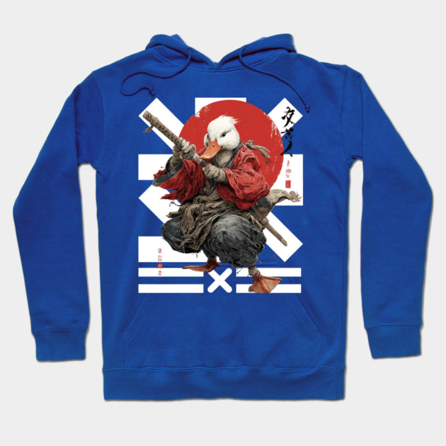 Duck Ronin Samurai Warrior Hoodie by TuncGK