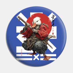 Duck Ronin Samurai Warrior Pin