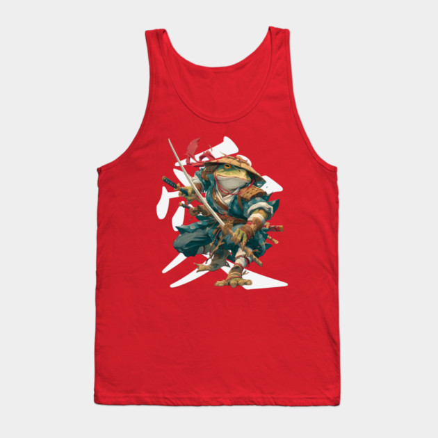 Samurai Frog Warrior with Katana Tank Top by TuncGK