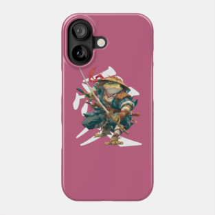 Samurai Frog Warrior with Katana Phone Case
