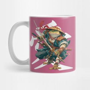 Samurai Frog Warrior with Katana Mug