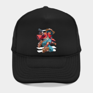 Blue-Haired Anime Gunslinger Hat