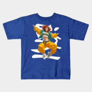 90s Retro Hip Hop Dancer Girl Kids T-Shirt