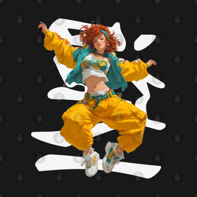 90s Retro Hip Hop Dancer Girl by TuncGK