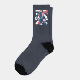 Valiant Medieval Knight in Armor Socks