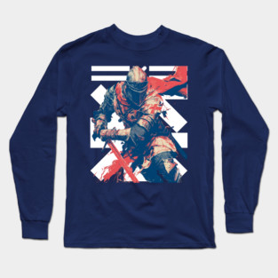 Valiant Medieval Knight in Armor Long Sleeve T-Shirt