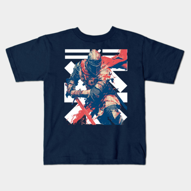 Valiant Medieval Knight in Armor Kids T-Shirt by TuncGK