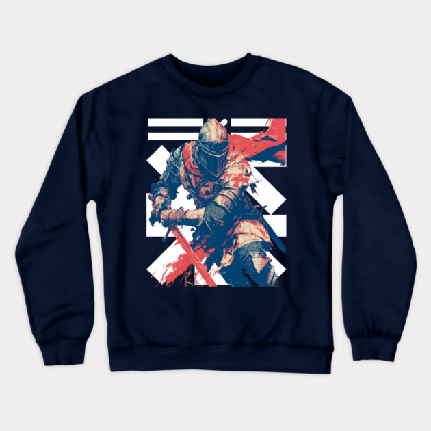 Valiant Medieval Knight in Armor Crewneck Sweatshirt by TuncGK