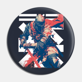Valiant Medieval Knight in Armor Pin