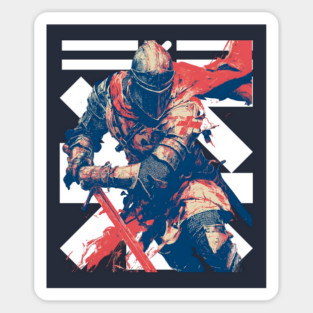 Valiant Medieval Knight in Armor Sticker