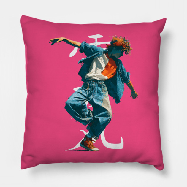 Urban Street Breakdancer Pillow by TuncGK