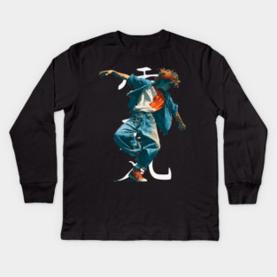 Urban Street Breakdancer Kids Long Sleeve T-Shirt