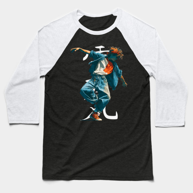 Urban Street Breakdancer Baseball T-Shirt by TuncGK