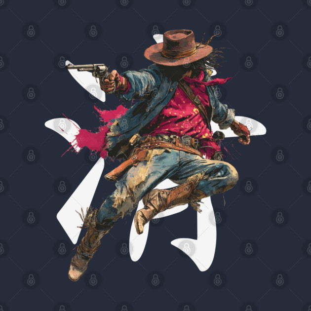 Leaping Gunslinger Cowgirl by TuncGK