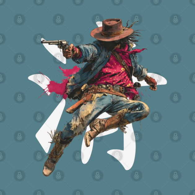 Leaping Gunslinger Cowgirl by TuncGK