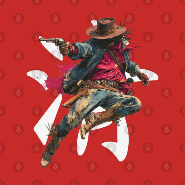 Leaping Gunslinger Cowgirl by TuncGK