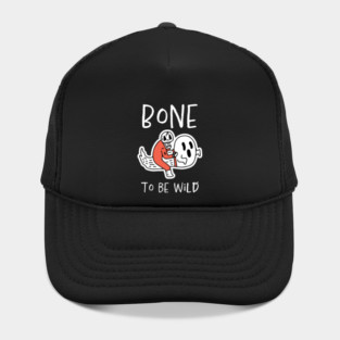 Bone to Be Wild – Funny Halloween Skeleton Riding Ghost Design Hat