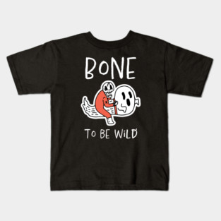 Bone to Be Wild – Funny Halloween Skeleton Riding Ghost Design Kids T-Shirt