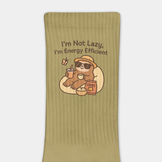 I’m Not Lazy I’m Energy Efficient Sloth Art by Anne Lee