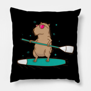 Guinea Pig Caviidae Guinea Pig surfing Rodent Pillow