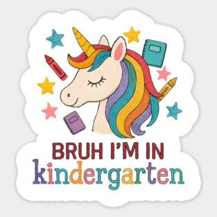 Cute Unicorn Kindergarten Back to School Magnet