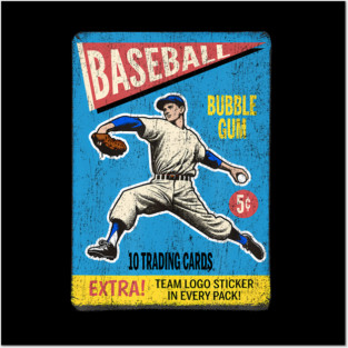 1960s Baseball Card Wrapper Bubble Gum Cards Posters and Art