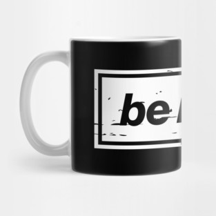 Be Brave Oasis Distressed Typography – Bold Positive Message Design White Mug