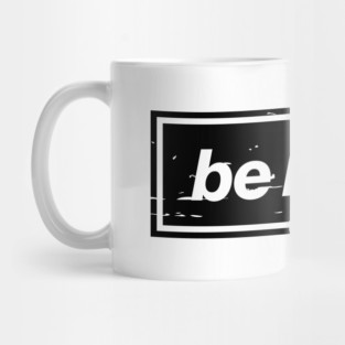 Be Brave Oasis Distressed Typography – Bold Positive Message Design Black Mug