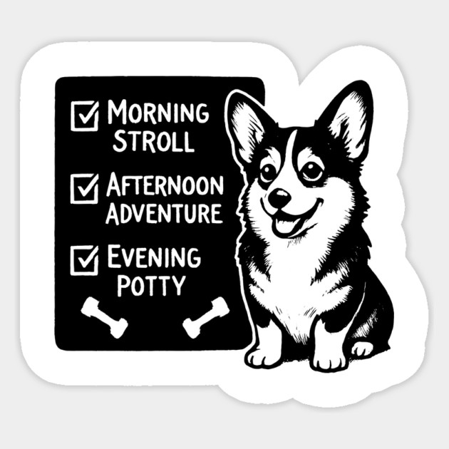 Happy Corgi Checklist Sticker by Medox