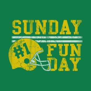 Sunday Funday Football Shirt – Yellow Helmet Tailgate Tee T-Shirt