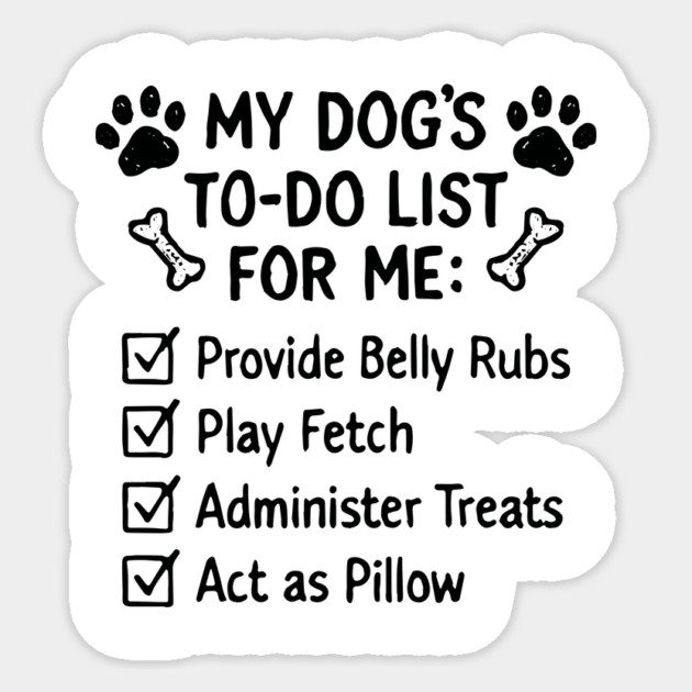 My Dog's To-Do List Sticker by Medox