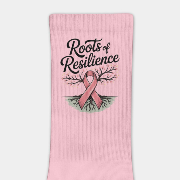 Roots of Resilience Breast Cancer Awareness Pink Ribbon Tree by ism's Store