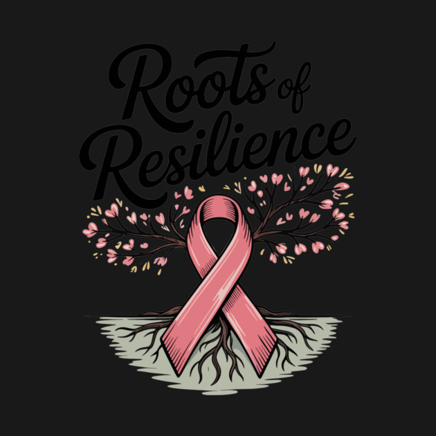 Roots of Resilience Breast Cancer Awareness Pink Ribbon Tree by ism's Store