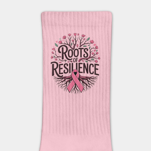 Roots of Resilience Breast Cancer Awareness Tree Pink Ribbon by ism's Store