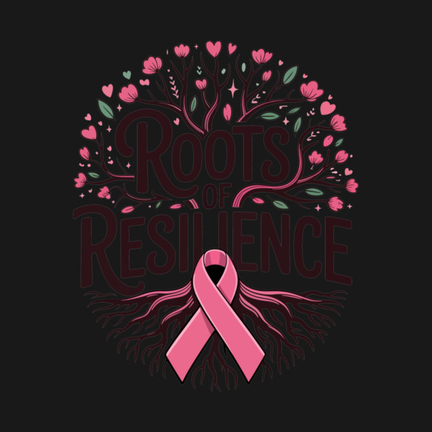 Roots of Resilience Breast Cancer Awareness Tree Pink Ribbon by ism's Store