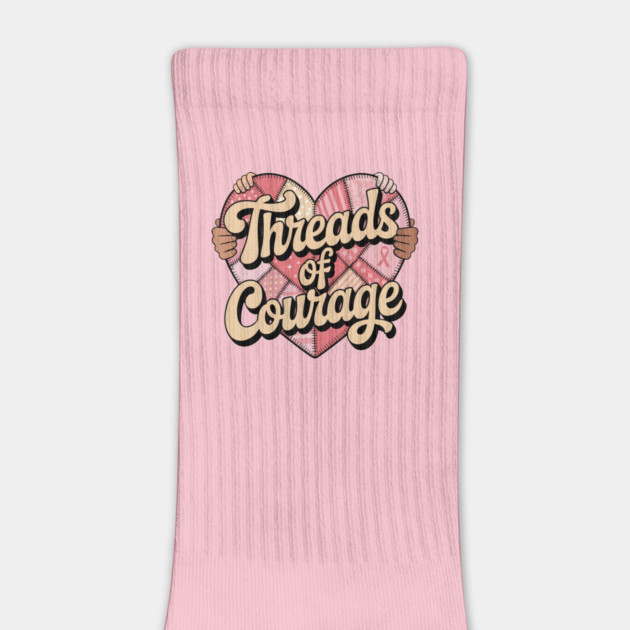 Threads of Courage Breast Cancer Awareness Quilt Heart by ism's Store