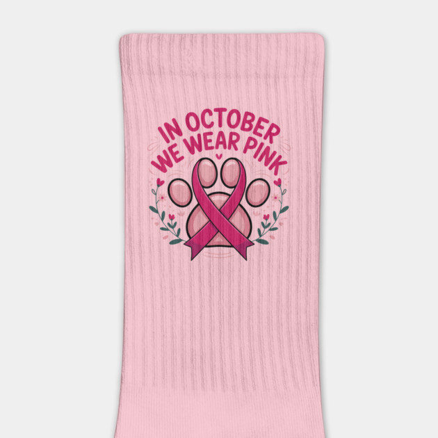 In October We Wear Pink Paw of Hope Breast Cancer Awareness by ism's Store