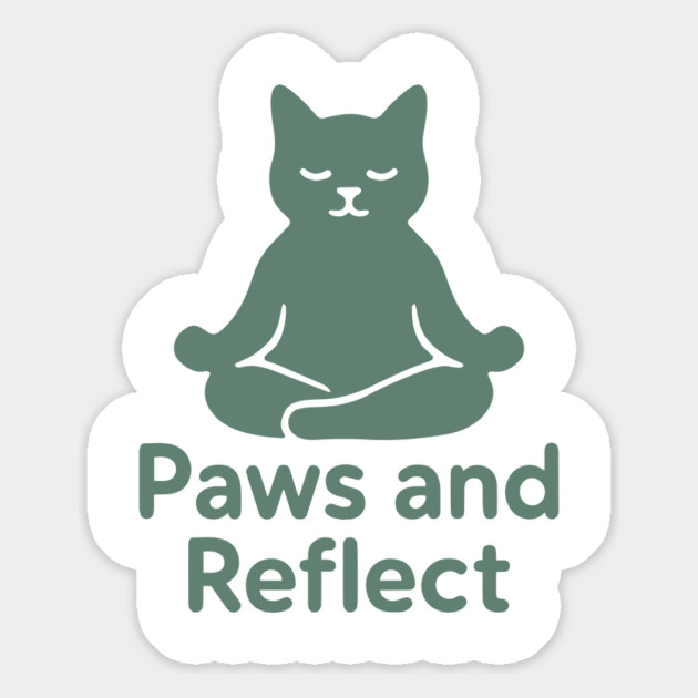 Paws and Reflect Cat Zen Magnet by Medox