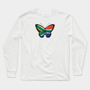 South African Flag Butterfly Long Sleeve T-Shirt