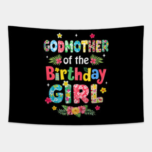Godmother Of The Birthday Girl Hawaii Family Party Decor Tapestry