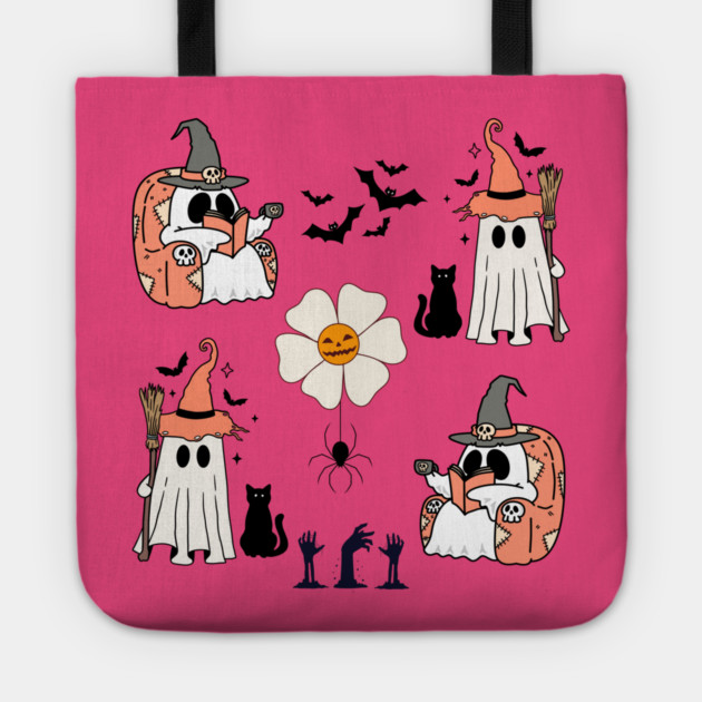 Ghost Boo Halloween Tote by The WYLD Tribe