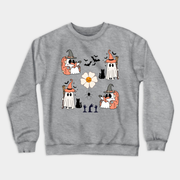 Ghost Boo Halloween Crewneck Sweatshirt by The WYLD Tribe