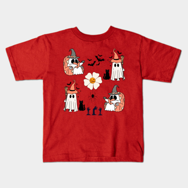 Ghost Boo Halloween Kids T-Shirt by The WYLD Tribe