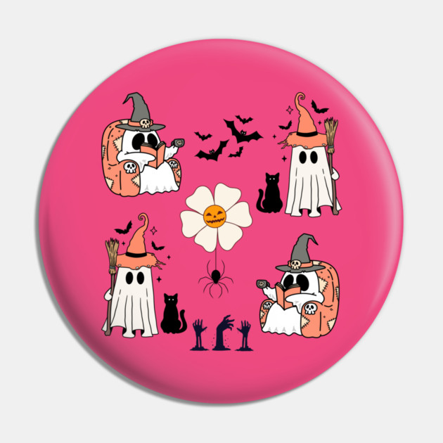 Ghost Boo Halloween Pin by The WYLD Tribe