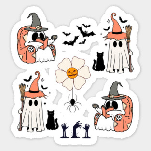 Ghost Boo Halloween Sticker