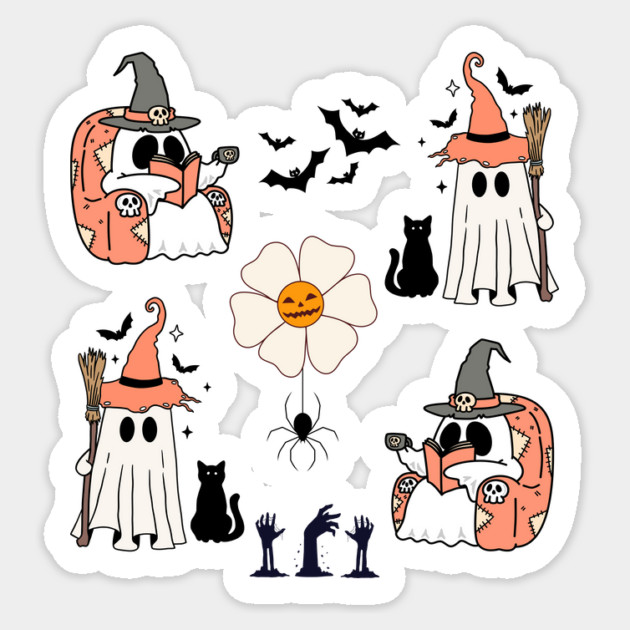Ghost Boo Halloween Sticker by The WYLD Tribe
