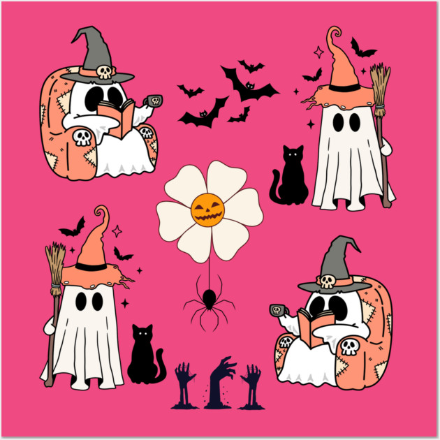 Ghost Boo Halloween Wall Art by The WYLD Tribe